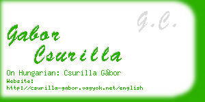gabor csurilla business card